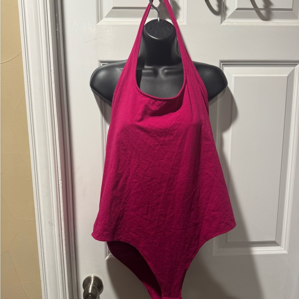 Target Fuchsia Halter Bodysuit